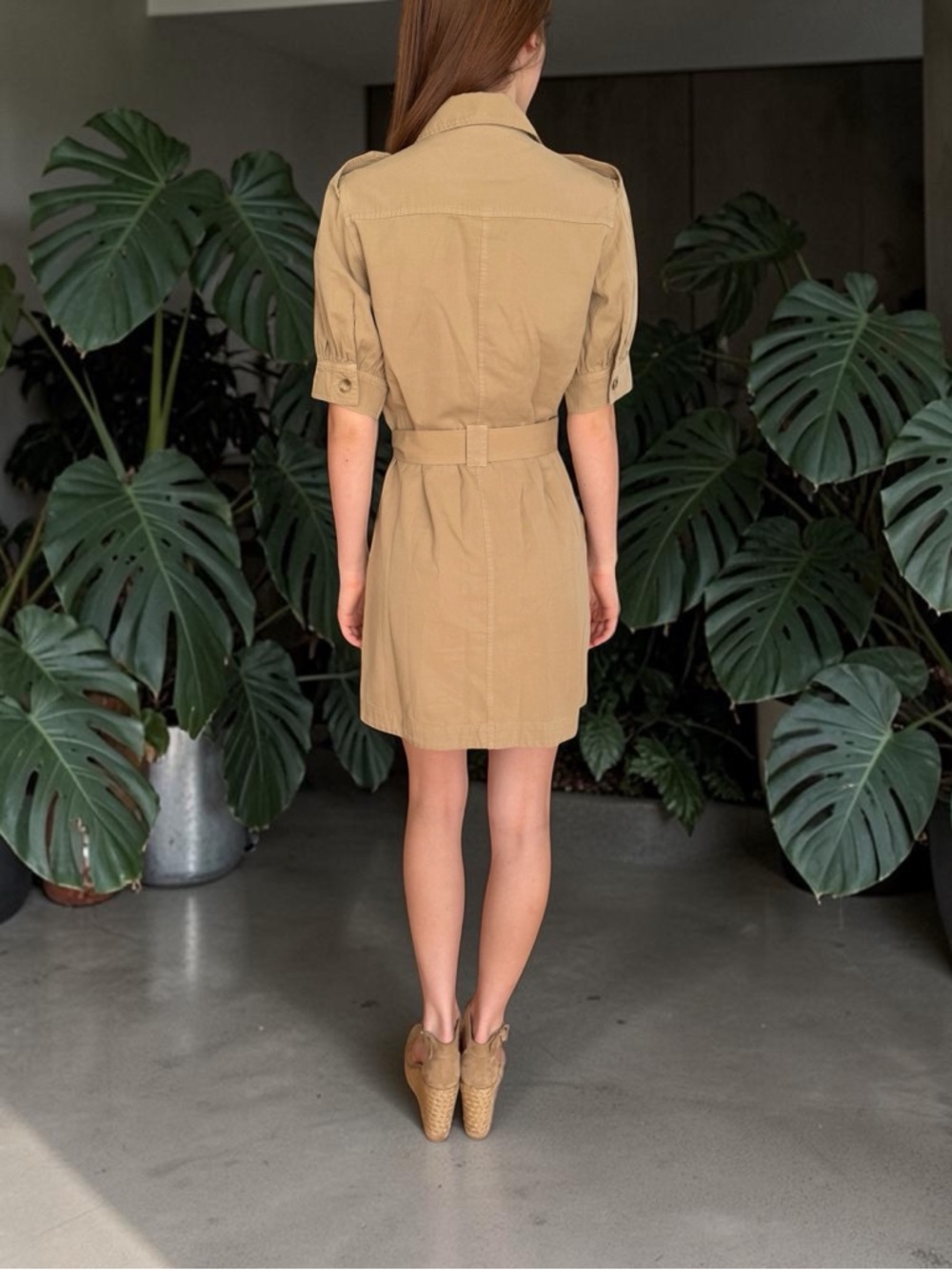 Maven West Khaki Cargo Pocket Mini Dress - Picture 2 of 7